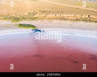 Saline bianche del Limano Rosso Kuyalnik in Ucraina, Odessa in estate Foto Stock