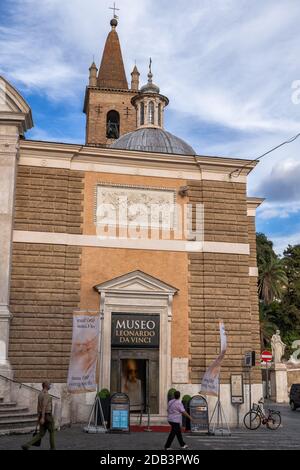 Ingresso al museo Leonardo da Vinci di Roma Foto Stock