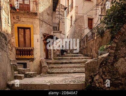 Italia Calabria Cosenza Vecchia Centro storico Foto Stock