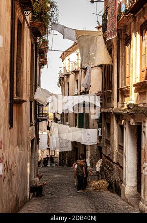 Italia Calabria Cosenza Vecchia Centro storico Foto Stock