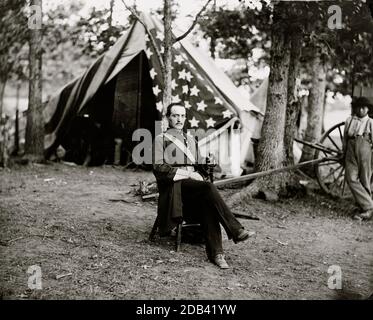 Bealeton, Virginia. Cunningham del Gen. T.F. Il personale di Meagher. Foto Stock