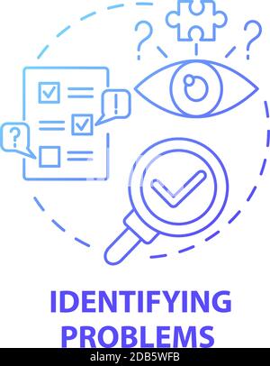 Identificazione dell'icona del concetto di problemi Illustrazione Vettoriale