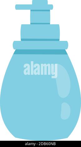 Icona del flacone del dispenser di sapone, cartone animato e stile piatto Illustrazione Vettoriale