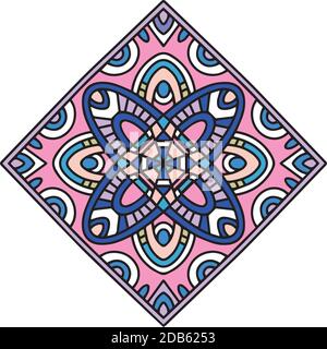 Icona con motivo arabo, disegnata a mano e con contorni Illustrazione Vettoriale