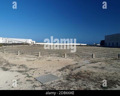 La rosa dei venti. Punto di Sagres in Portogallo Foto Stock