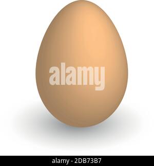 Uovo di colore naturale realistico. Tema di Pasqua. Oggetto vettore 3D. Illustrazione Vettoriale