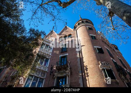 La Casa de les Punxes a Barcellona Spagna Foto Stock