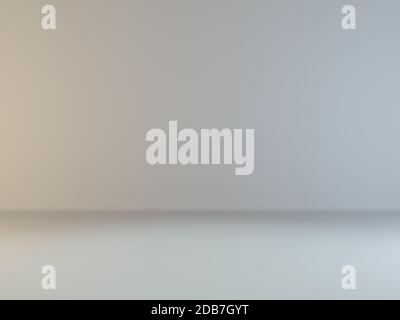 Bianco grigio illuminazione interna emty scena per il tuo prodotto 3D rendering Foto Stock
