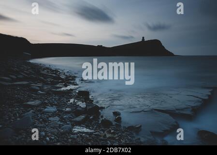 Dawn a Kimmeridge Bay, Dorset Foto Stock