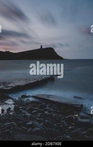 Dawn a Kimmeridge Bay, Dorset Foto Stock