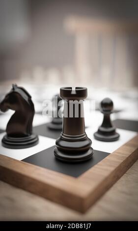 Sala da campionato Chessboard. rendering 3d . illustrazione 3d Foto Stock