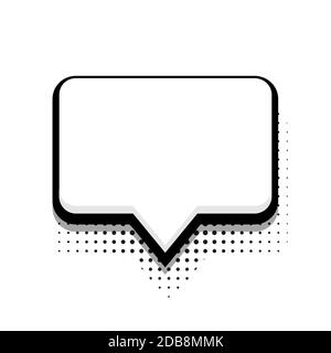 Icona vocale vettoriale a forma di bolla halftone moderna su sfondo bianco. Illustrazione Vettoriale