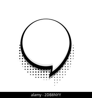 Icona vocale vettoriale a forma di bolla halftone moderna su sfondo bianco. Illustrazione Vettoriale