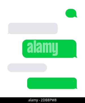 Icone di messaggi o sms vettoriali moderni. Gruppo di parole Bubble. Illustrazione Vettoriale