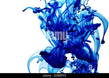 Goccia colorante alimentare in acqua Abstract Texture Foto Stock