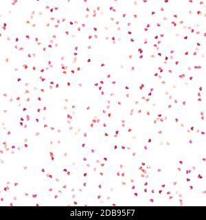 San Valentino, donne, madri giorno cuori di carta rosa e rosso senza cuciture confetti con maschera ombra. File vettoriale EPS 10 incluso Foto Stock