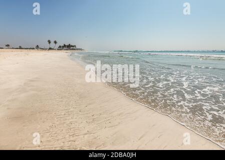 Vista del Al Haffa beach in Salalah, Oman, Oceano Indiano. Foto Stock