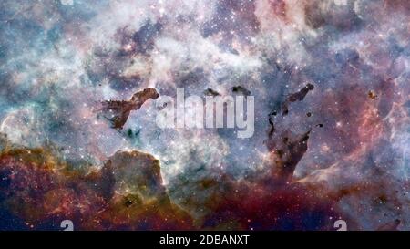 L'Aquila Nebula in profondità. Elementi di questa immagine forniti dalla NASA Foto Stock