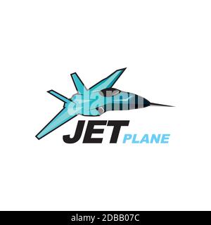 Simbolo di Jet logo design template vettoriale Illustrazione Vettoriale