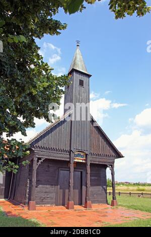 La cappella di Gesù nelle ferite, chiesa di legno vicino a Velika Gorica, Croazia Foto Stock