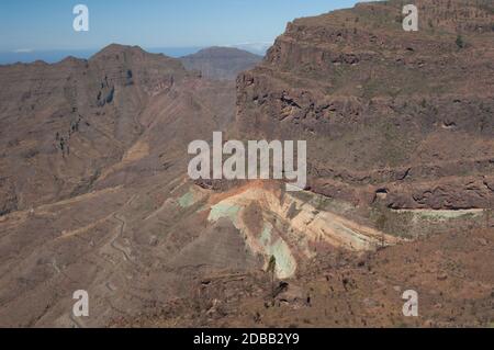 Los Azulejos nel Parco Rurale di Nublo. Mogan. Gran Canaria. Isole Canarie. Spagna. Foto Stock