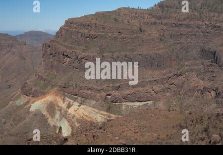 Los Azulejos nel Parco Rurale di Nublo. Mogan. Gran Canaria. Isole Canarie. Spagna. Foto Stock