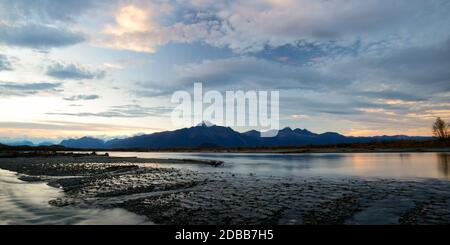 Fiume Matanuska, Palmer, Alaska Foto Stock