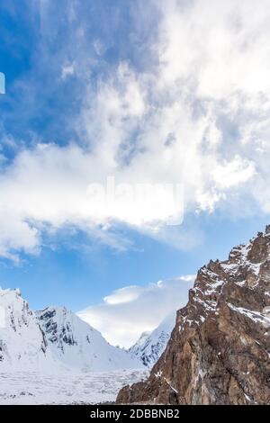 K2 picco di montagna, la seconda montagna più alta del mondo, K2 trek, Pakistan, Asia Foto Stock