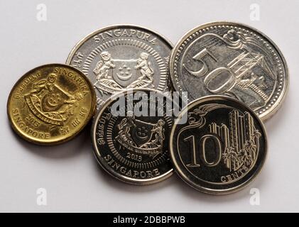 Primo piano sulla valuta di Singapore Foto Stock