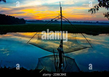 Bei tramonti del Bangladesh Foto Stock