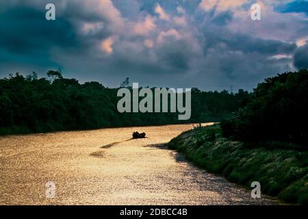 Bei tramonti del Bangladesh Foto Stock