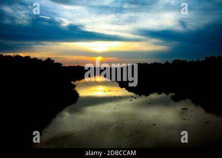 Bei tramonti del Bangladesh Foto Stock