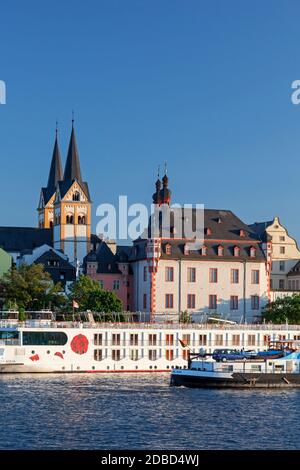 Geografia / viaggio, Germania, Renania-Palatinato, Coblenza, vista attraverso la Mosella alla città vecchia con St. F, diritti aggiuntivi-clearance-Info-non-disponibile Foto Stock