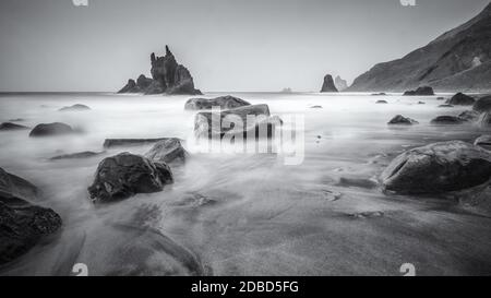 Playa de Benijo a Tenerife, Isole Canarie, Spagna Foto Stock