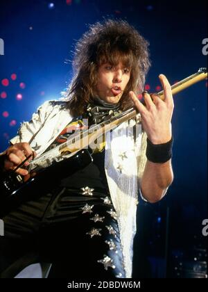 Bon Jovi live al Norwich Playhouse 1986 Foto Stock