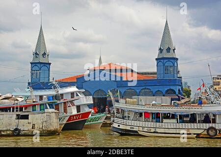 Porto, mercato Ver o peso, Belem, Para, Amazon bassin, Brasile Foto Stock