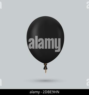 Vector moderno palloncino in elio lucido per il design di compleanno Illustrazione Vettoriale