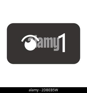 Contatore di viste vettoriali, conteggio utenti di primo piano del flusso live Illustrazione Vettoriale