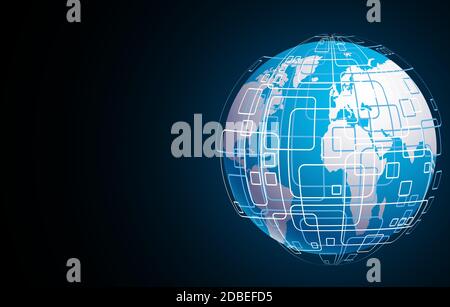 Vettoriale background del concetto di tecnologia moderna. Illustrazione Vettoriale