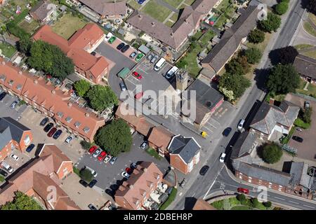 Vista aerea della stazione dei vigili del fuoco di Wantage, Oxfordshire, Regno Unito Foto Stock