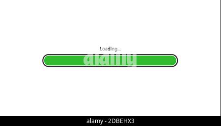 barra di caricamento verde moderna vector su sfondo bianco Illustrazione Vettoriale