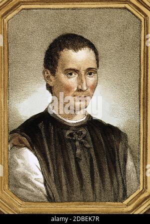 Ritratto di Niccolo Machiavelli 1469-1527 Foto Stock