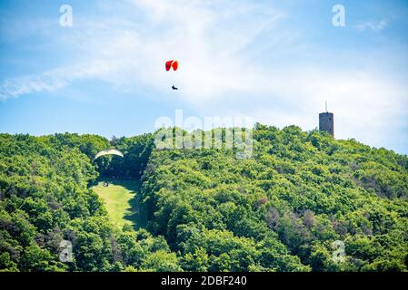 Volo parapendio Foto Stock