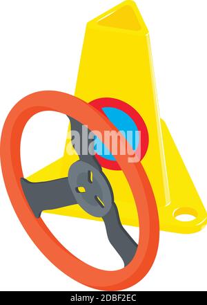 Icona degli accessori per auto. Illustrazione isometrica dell'icona vettore degli accessori per auto per il Web Illustrazione Vettoriale