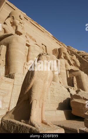 TEMPLI DI ABU SIMBEL Foto Stock