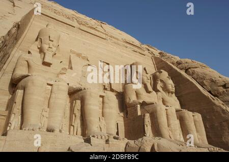 TEMPLI DI ABU SIMBEL Foto Stock