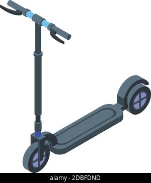 Icona scooter elettrico ruota. Isometrica dell'icona vettoriale dello scooter elettrico della ruota per il web design isolato su sfondo bianco Illustrazione Vettoriale