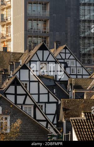Freudenberg, Der „Alte Flecken ganz a Fachwerkbauweise errichtete Innenstadt Foto Stock