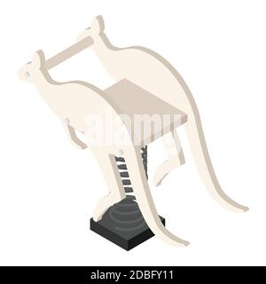 Giocattolo per canguri primaverile per bambini. Parco giochi per bambini. Accessorio da esterno per pilota a molla Illustrazione Vettoriale