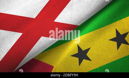 Irlanda del Nord, Sallyre di San Patrizio e Sao Tomé e Principe due bandiere Foto Stock